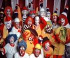 Groep clowns