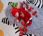 Kind dromen illusie tijdens kerstavond