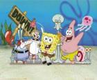 SpongeBob en enkele van zijn vrienden