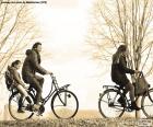 Familie fietsen