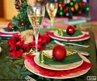 Ingerichte kerst tafel