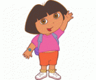 Dora the Explorer, met een roze shirt