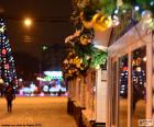 Straat ingericht kerst