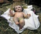 Het Kind Jezus in de kribbe