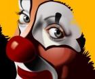 Red-nosed clown gezicht