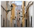 Village Street in Menorca, Spanje