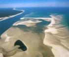 Nationaal park Banc d'Arguin, gelegen langs de Atlantische kust. Mauritanië.