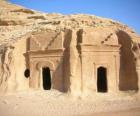 De archeologische site van Al-Hijr, Madain Salih, Saoedi-Arabië