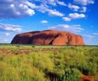 De enorme monoliet van Uluru National Park Uluru-Kata Tjuta, Australië.