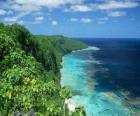 Oost Rennell is het koraal atol van's werelds grootste hoog. Salomonseilanden.