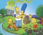 De Simpson familie op een picknick dag