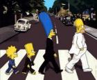 The Simpsons familie overkant van de straat zeer elegant