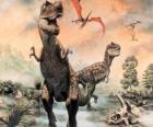 Dinosaurussen en pterodactylus