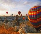 Ballon in het landschap