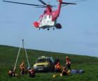 Groep redding land en de lucht voertuig