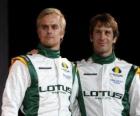 Jarno Trulli en Heikki Kovalainen, de drivers Racing Team Lotus