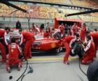 Ferrari pitstop de praktijk, Shanghai 2010