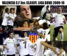 Valencia CF derde. Ingedeeld Liga BBVA 2009-2010