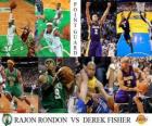 NBA Finals 2009-10, Point Guard, Rajon Rondon (Celtics) vs Derek Fisher (Lakers)