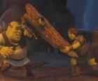 Fiona, de krijger, samen met Shrek