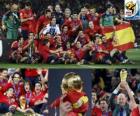 Spanje, kampioen van de Football World Cup 2010 Zuid-Afrika