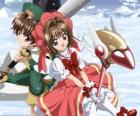 Sakura en Syaoran Li, een afstammeling van Clow Reed, de tovenaar die schiep de Clow kaarten