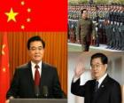 Hu Jintao secretaris-generaal van de Chinese Communistische Partij en president van de Volksrepubliek China