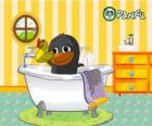 Bolly zwart in het bad, dier Panfu