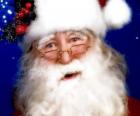 Santa Claus met zijn hoed en baard