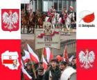 Poolse nationale feestdag, 11 november. Herdenking van de onafhankelijkheid van Polen in 1918