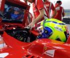 Felipe Massa, in de ontwikkeling van zijn Ferrari