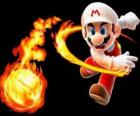 Mario het gooien van een vuurbal