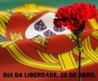 Vrijheids dag, 25 april uit tot nationale feestdag van Portugal herdenking van de Anjerrevolutie van 1974