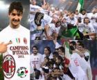 AC Milan, de Italiaanse voetbalbond League kampioen - Lega Calcio 2010-11