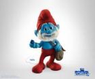 Grote Smurf is de oudste en de leider van de Smurfendorp - De Smurfen, film -