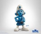 Potige Smurf is degene met meer moed en handelen met grote vastberadenheid om risicovolle situaties