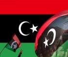 Vlag van Libië. Met de overwinning van de opstand van 2011 is teruggevonden onder de vlag van 1951