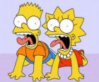 Bart en Lisa schreeuwen