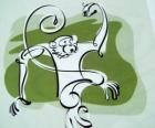 De aap, teken van de aap, het jaar van de aap in de Chinese astrologie. De negende van de twaalf dieren van de 12-jarige cyclus van de Chinese dierenriem