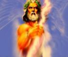 Zeus, de Griekse god van hemel en donder en de koning van de Olympische goden