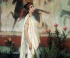 Griekse vrouw of dame met haar tuniek of chiton