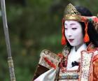 Vrouwelijke samurai, strijder vrouw met katana