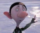 A Christmas elf uit de film Arthur Christmas