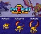 Goldbug Cub, Goldbug Scout, Goldbug Max. Invizimals Shadow Zone. Gouden kever komt uit het oude Egypte van de farao's. Invizimal snel en hard