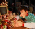 Arthur Christmas, verantwoordelijk voor het beantwoorden van brieven van alle kinderen van de wereld