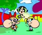 De Powerpuff Girls eten een karamel