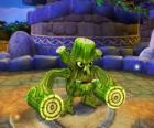 Skylander Stump Smash, de hamer schepsel heeft houten balken in plaats van wapens. Skylanders Leven