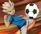 Shuya Gouenji of Axel Blaze, spits en topscorer van het team van de Raimon in de avonturen van Inazuma Eleven