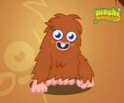 Furi. Moshi Monsters. Een kleine ruwharige trol