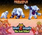 Freezefur, laatste evolutie. Invizimals The Lost Tribes. Een enorme beest, gewelddadige en felle